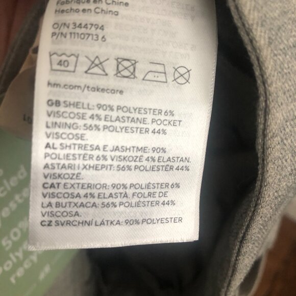 NWT H&M Women's High-Rise Tailored Wide-Leg Pleated Trousers, Size 6 - Picture 9 of 15